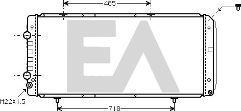 EACLIMA 31R55034 - Радиатор, охлаждане на двигателя vvparts.bg