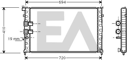 EACLIMA 31R55036 - Радиатор, охлаждане на двигателя vvparts.bg