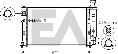 EACLIMA 31R55030 - Радиатор, охлаждане на двигателя vvparts.bg