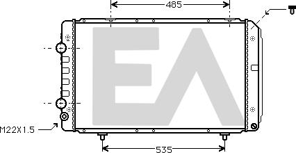 EACLIMA 31R55031 - Радиатор, охлаждане на двигателя vvparts.bg