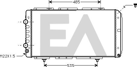 EACLIMA 31R55033 - Радиатор, охлаждане на двигателя vvparts.bg