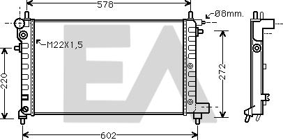 EACLIMA 31R55032 - Радиатор, охлаждане на двигателя vvparts.bg