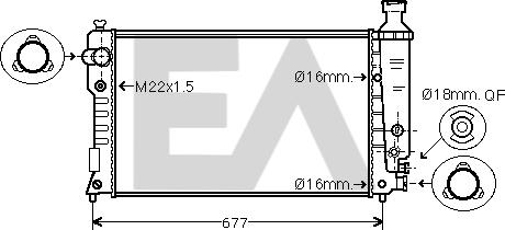 EACLIMA 31R55029 - Радиатор, охлаждане на двигателя vvparts.bg