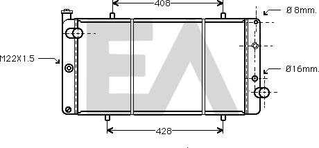 EACLIMA 31R55025 - Радиатор, охлаждане на двигателя vvparts.bg