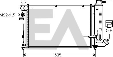 EACLIMA 31R55079 - Радиатор, охлаждане на двигателя vvparts.bg