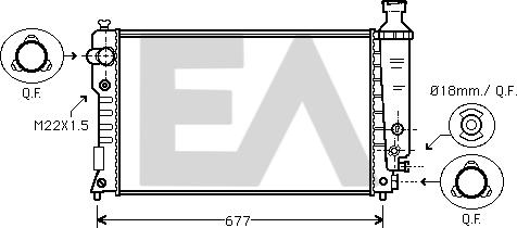 EACLIMA 31R55070 - Радиатор, охлаждане на двигателя vvparts.bg