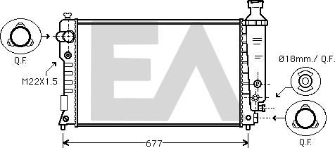 EACLIMA 31R55071 - Радиатор, охлаждане на двигателя vvparts.bg