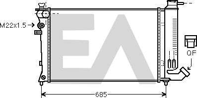 EACLIMA 31R55078 - Радиатор, охлаждане на двигателя vvparts.bg