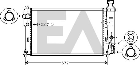 EACLIMA 31R55073 - Радиатор, охлаждане на двигателя vvparts.bg