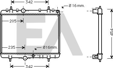 EACLIMA 31R55105 - Радиатор, охлаждане на двигателя vvparts.bg