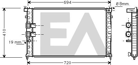 EACLIMA 31R55100 - Радиатор, охлаждане на двигателя vvparts.bg