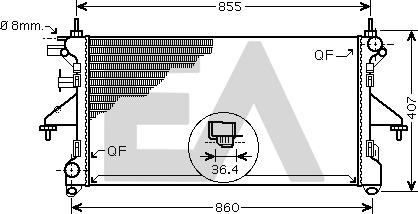 EACLIMA 31R55119 - Радиатор, охлаждане на двигателя vvparts.bg