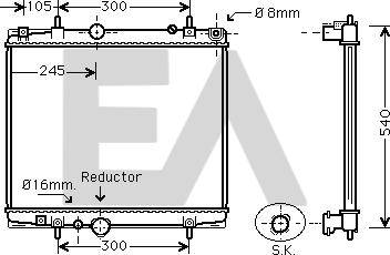 EACLIMA 31R55114 - Радиатор, охлаждане на двигателя vvparts.bg