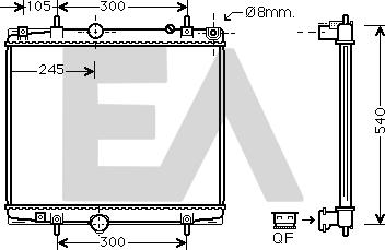 EACLIMA 31R55115 - Радиатор, охлаждане на двигателя vvparts.bg