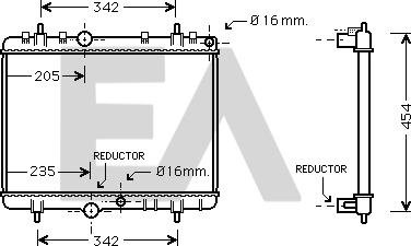 EACLIMA 31R55116 - Радиатор, охлаждане на двигателя vvparts.bg