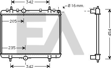 EACLIMA 31R55125 - Радиатор, охлаждане на двигателя vvparts.bg