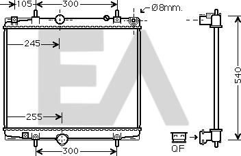 EACLIMA 31R55126 - Радиатор, охлаждане на двигателя vvparts.bg