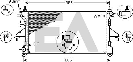 EACLIMA 31R55121 - Радиатор, охлаждане на двигателя vvparts.bg