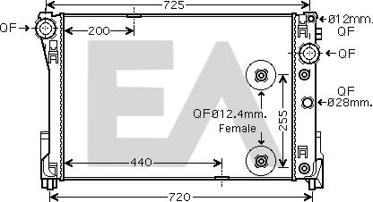 EACLIMA 31R50187 - Радиатор, охлаждане на двигателя vvparts.bg