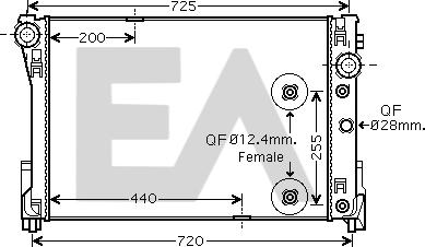 EACLIMA 31R50092 - Радиатор, охлаждане на двигателя vvparts.bg