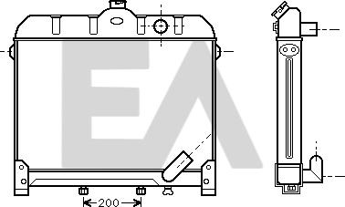 EACLIMA 31R50068 - Радиатор, охлаждане на двигателя vvparts.bg