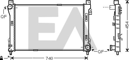 EACLIMA 31R50078 - Радиатор, охлаждане на двигателя vvparts.bg