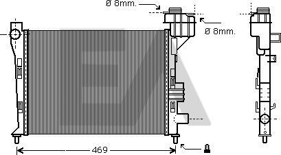 EACLIMA 31R50145 - Радиатор, охлаждане на двигателя vvparts.bg