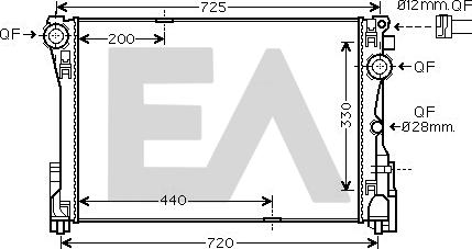 EACLIMA 31R50105 - Радиатор, охлаждане на двигателя vvparts.bg