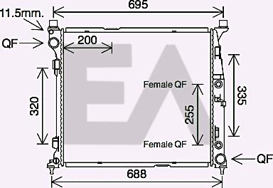 EACLIMA 31R50106 - Радиатор, охлаждане на двигателя vvparts.bg