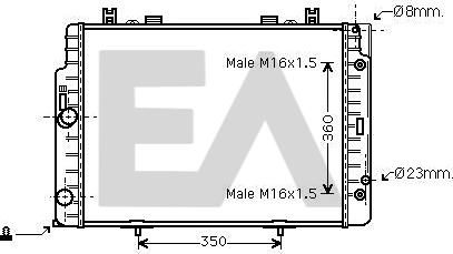 EACLIMA 31R50119 - Радиатор, охлаждане на двигателя vvparts.bg