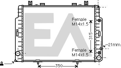 EACLIMA 31R50118 - Радиатор, охлаждане на двигателя vvparts.bg