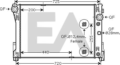EACLIMA 31R50186 - Радиатор, охлаждане на двигателя vvparts.bg