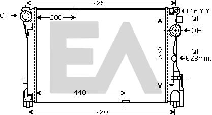 EACLIMA 31R50188 - Радиатор, охлаждане на двигателя vvparts.bg