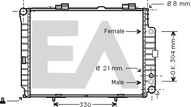 EACLIMA 31R50136 - Радиатор, охлаждане на двигателя vvparts.bg