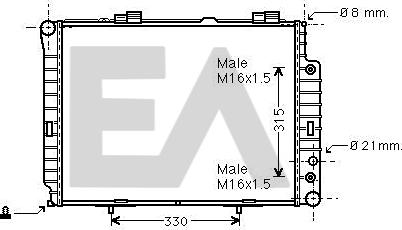 EACLIMA 31R50131 - Радиатор, охлаждане на двигателя vvparts.bg