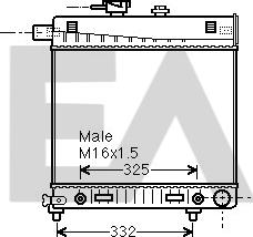 EACLIMA 31R50121 - Радиатор, охлаждане на двигателя vvparts.bg