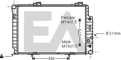 EACLIMA 31R50127 - Радиатор, охлаждане на двигателя vvparts.bg