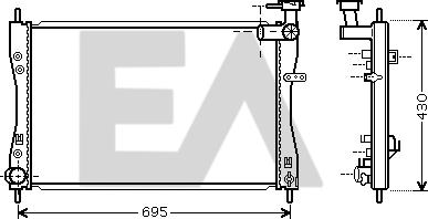 EACLIMA 31R51083 - Радиатор, охлаждане на двигателя vvparts.bg