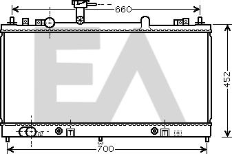 EACLIMA 31R52066 - Радиатор, охлаждане на двигателя vvparts.bg