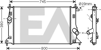 EACLIMA 31R52081 - Радиатор, охлаждане на двигателя vvparts.bg