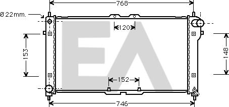 EACLIMA 31R52030 - Радиатор, охлаждане на двигателя vvparts.bg