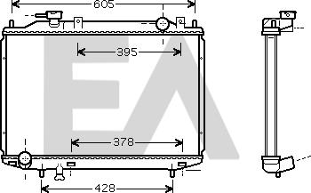 EACLIMA 31R52071 - Радиатор, охлаждане на двигателя vvparts.bg