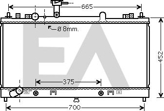 EACLIMA 31R52132 - Радиатор, охлаждане на двигателя vvparts.bg