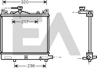 EACLIMA 31R69044 - Радиатор, охлаждане на двигателя vvparts.bg