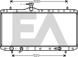 EACLIMA 31R69034 - Радиатор, охлаждане на двигателя vvparts.bg