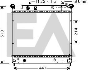 EACLIMA 31R69024 - Радиатор, охлаждане на двигателя vvparts.bg