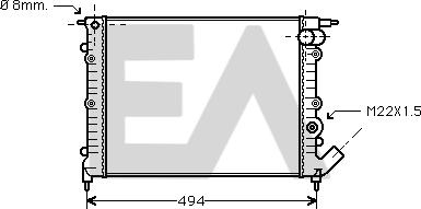 EACLIMA 31R60040 - Радиатор, охлаждане на двигателя vvparts.bg