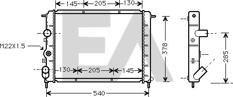 EACLIMA 31R60056 - Радиатор, охлаждане на двигателя vvparts.bg