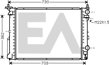 EACLIMA 31R60057 - Радиатор, охлаждане на двигателя vvparts.bg