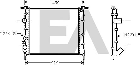 EACLIMA 31R60058 - Радиатор, охлаждане на двигателя vvparts.bg